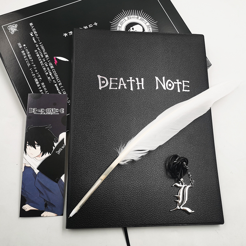 Cosplay Material For Prop - Zestaw notatników Anime Death Skórzany dziennik