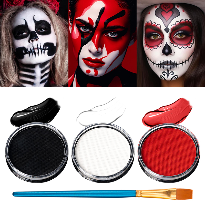 Cosplay Prop Paint - 3-częściowy zestaw farb do twarzy na