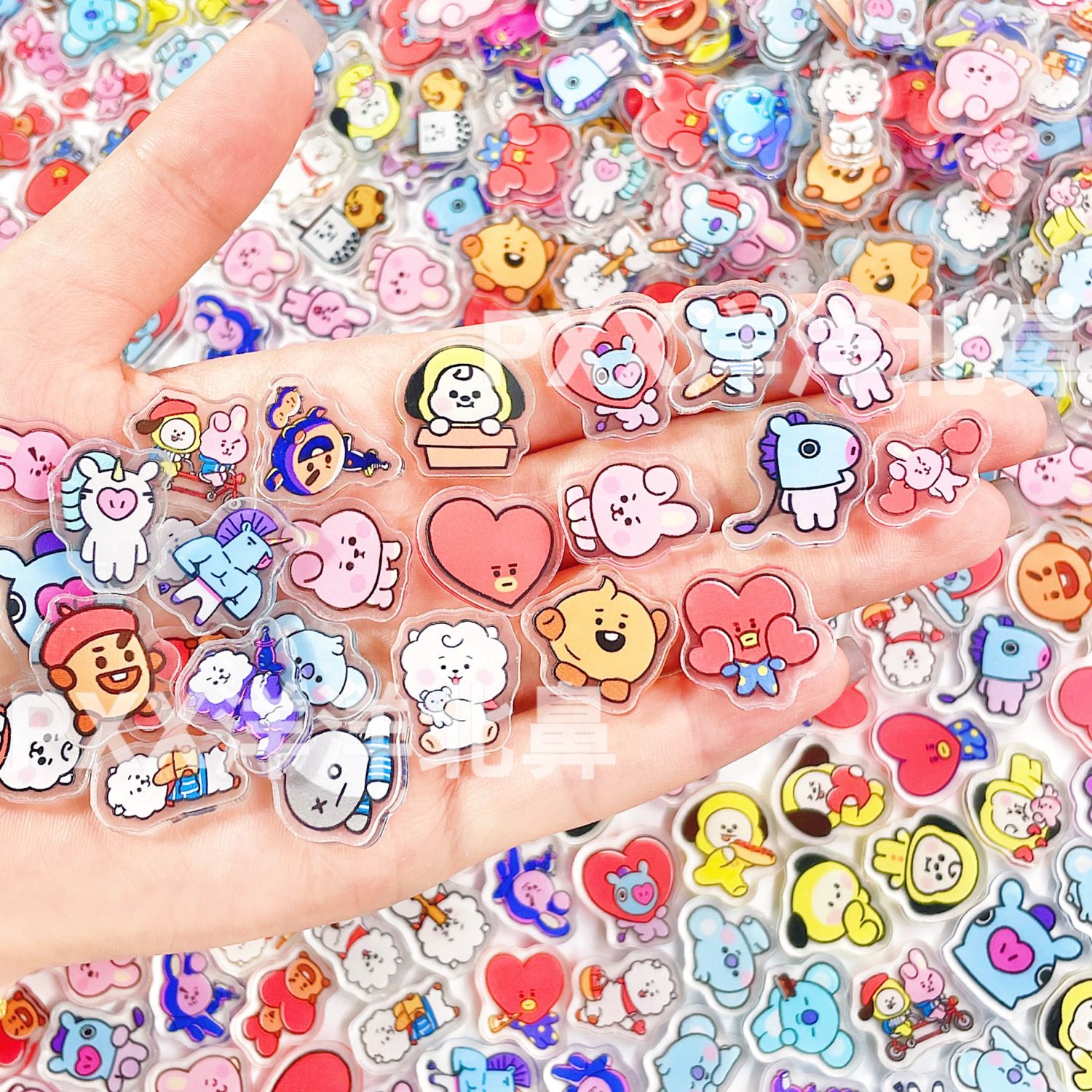 Cosplay Material For Prop - 100 szt. BT21 BTS Jednowarstwowe Elementy